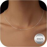 Collier femme argent 925 chaine argent 14k or chane boule collier ras du cou plaqu or collier argent ...