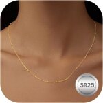 Collier femme argent 925 chaine argent 14k or chane boule collier ras du cou plaqu or collier argent ...