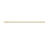 Cha�ne de cou - femme - maille corde - 50 cm - plaqu� or jaune 750 / 1000 - 3 microns