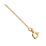 Chane de cou - femme - maille gourmette - plaqu or jaune 750 / 1000 - 3 microns - 45 cm - 18 mm