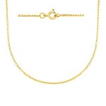 Chane de cou - femme - maille vnitienne - 50 cm - 2 mm - plaqu or jaune 750 / 1000 - 3 microns