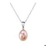 Collier - femme - chaîne et pendentif - perle de culture - rose - 45 cm - argent fin 925 / 1000 - 45 ... Collier - femme - chaîne et pendentif - perle de culture - rose - 45 cm - argent fin 925 / 1000 - 45 ...
