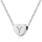 Collier femme coeur argent avec lettre pendentif collier pr�nom initiale femme et fille anniversaire ...