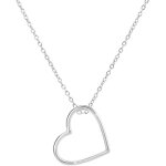 Collier femme coeur plaqu� or ou argent pendentif coeur amour amiti� et chaine r�glable bijoux mode cadeau ...