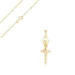 Collier - pendentif - danseuse - ballerine - plaqu� or jaune 750 / 1000 - 45 cm - femme / enfant