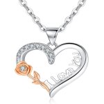 Collier femme collier infini coeurargent sterling 925 collier avec 5a blanc / rouge zircone cubiquecadeaux ...