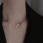 Collier - femme - plaqu or - finition dore - pendentif ras de cou - cadeau de nol