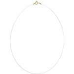 Collier fil nylon fermoir plaqu or 39cm