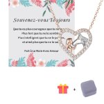 Coffret thematique - mariage - anniversaire - collier fille et cheval pour femme et fille argent coeur ...