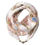 Collier foulard - einnenffer - soie et coton - boucle magntique - design gomtrique - lgance rtro ...