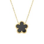 Collier - freddy - fj - 30019 - acier inoxydable hypoallergénique - 45 cm - fleur noire Collier - freddy - fj - 30019 - acier inoxydable hypoallergénique - 45 cm - fleur noire