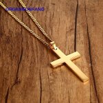 Collier homme - croix en acier inoxydable pendentif accessoires collier
