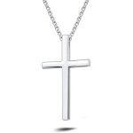 Collier homme avec pendentif croix en argent sterling 925 chane pour hommes - longueur 60 cm[458]