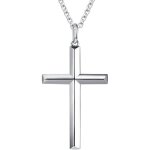 Collier homme avec pendentif croix en argent sterling 925 chane pour hommes garons - longueur 60 cm[439] ...