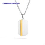 Collier homme - titane acier collier personnalit� rayures brillant militaire pendentifs accessoires bijoux ...