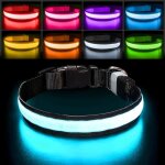 Collier lumineux pour chiencollier chien led rechargeable avec 7 modes de changement de couleur collier ...
