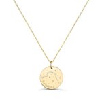 Collier m�daille 20 mm astro verseau plaqu� or