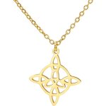 Collier n?ud de sorcires en acier inoxydable collier  pendentif n?ud celtique symbole wiccan n?ud magique ...