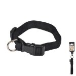 Collier noir pour chien r�glable de 30 � 45 cm x 16 mm - marque - mod�le - utilisation en ext�rieur