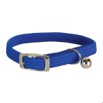 Collier nylon simple chromé chat bleu - doogy fashion Collier nylon simple chromé chat bleu - doogy fashion