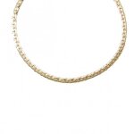 Collier or 18 carats 750 jaune - maille haricot - femme
