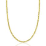 Collier or jaune maille marine - homme ou femme