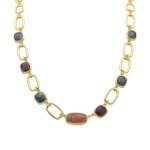 Collier - orzur - multicolore - or jaune 18k - 46 cm + 3 cm dextension - femme Collier - orzur - multicolore - or jaune 18k - 46 cm + 3 cm dextension - femme
