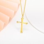 Collier avec pendentif croix chrétienne moderne or ? bijou minimaliste chrétien ? cadeau pour elle et ... Collier avec pendentif croix chrétienne moderne or ? bijou minimaliste chrétien ? cadeau pour elle et ...