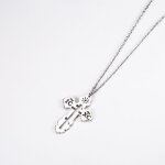 Collier avec pendentif croix orthodoxe acier inoxydable argent ? bijou religieux chrtien ? bijoux croix ...