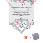 Coffret thematique - mariage - anniversaire - collier pendentif femme argent collier coeur infini en ...
