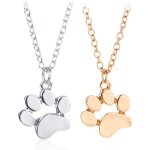 Collier avec pendentif imprim pataute(or + argent)collier avec pendentif empreintes de pattes de chiencadeau ...