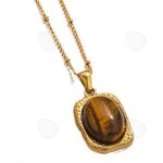 Collier pierre oeil de tigre collier de pierres précieuses pour lautomne lhiver peut être porté avec ... Collier pierre oeil de tigre collier de pierres précieuses pour lautomne lhiver peut être porté avec ...