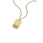 Collier - police - identity dor - pendentif audacieux - chane robuste - plaqu or