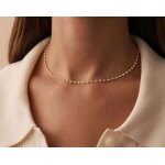 Collier ras du cou - agatha - nec1smartie - maill - blanc dor - plaqu or