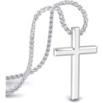Collier serasar premium pour homme [destiny] acier inoxydable chirurgical 316l argent 60 cm