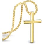 Collier serasar premium pour homme [destiny] acier inoxydable chirurgical 316l dore 60 cm