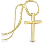 Collier serasar premium pour homme [faith] acier chirurgical 316l or 50 cm coffret  bijoux inclus