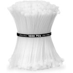 Colliers de serrage rilsan 100 mm x 3 mm rsistants aux uv et  la chaleur blancs lot de 1000 pices ...