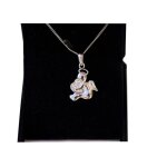 Collier naissance angelot ange bébé garçon avec coeur et brillant avec sa chaine 45cm en argent massif ... Collier naissance angelot ange bébé garçon avec coeur et brillant avec sa chaine 45cm en argent massif ...