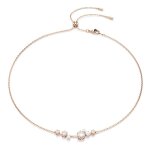 Collier - swarovski - constella - plaqué or rose - ajustable 38 - 48 cm - zirconia et perles Collier - swarovski - constella - plaqué or rose - ajustable 38 - 48 cm - zirconia et perles