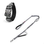 Collier tactique pour chien collier robuste avec poign�e et boucle en m�tal (gris camouflage xl)