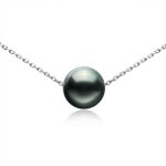 Collier unique en perle de culture de tahiti pour femme en argent sterling 925 par fcnys