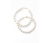 Colliers - zara - lot de 2 - perles nacres blanches - diamtre 2 cm - mixte - fermoir mousqueton