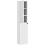 Colonne armoire salle de bain murale 6 �tag�res blanc laqu� moderne mdf dimensions 30 x 30 x 161 cm