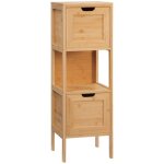 Colonne - armoire sdb meuble bambou salle de bain 2 tiroirs style campagne anti - basculement meuble ... Colonne - armoire sdb meuble bambou salle de bain 2 tiroirs style campagne anti - basculement meuble ...