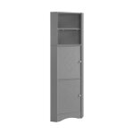 Colonne - armoire sdb meuble salle de bain angle 2 compartiments tagre rglable 365x365x155cm gris ...