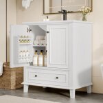 Colonne - armoire sdb meuble salle bain pied vasque céramique blanc laqué 76x46x87cm - rangement spacieux ... Colonne - armoire sdb meuble salle bain pied vasque céramique blanc laqué 76x46x87cm - rangement spacieux ...