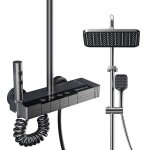 Colonne de douche avec affichage led ensemble de douche salle de bain en aluminium avec mitigeur thermostatiqu ... Colonne de douche avec affichage led ensemble de douche salle de bain en aluminium avec mitigeur thermostatiqu ...