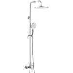 Colonne de douche - auralum max - inox - chrom� - mitigeur m�canique - douchette 3 modes
