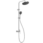 Colonne de douche - auralum - mitigeur m�canique - pomme haute 10 pouces - hauteur r�glable 103 - 139 ...